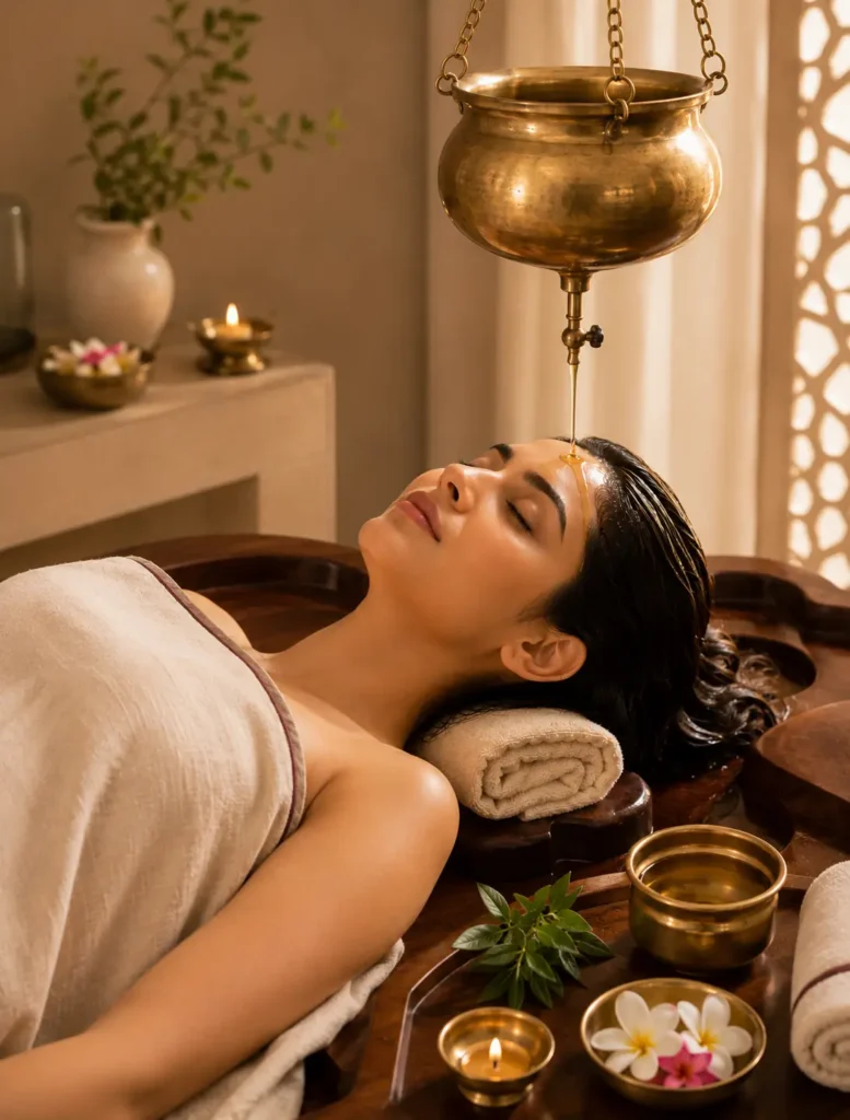 THE NAARI – Shirodhara (Oil Flow on Forehead for Relaxation)